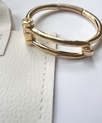 Pulsera rígida grillete oro