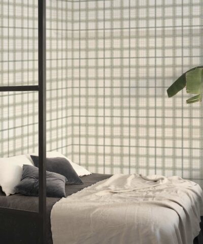 Empapelado cuadros verde Coordonne