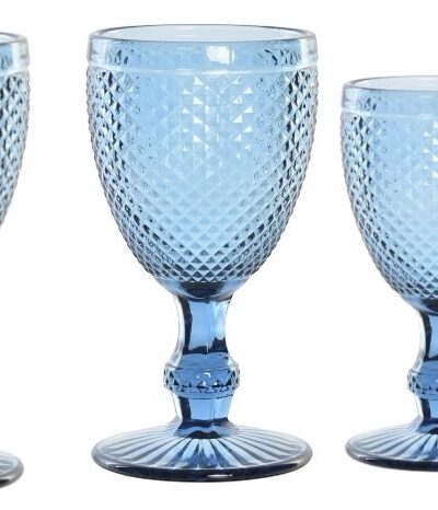 Copas de picos en cristal azul