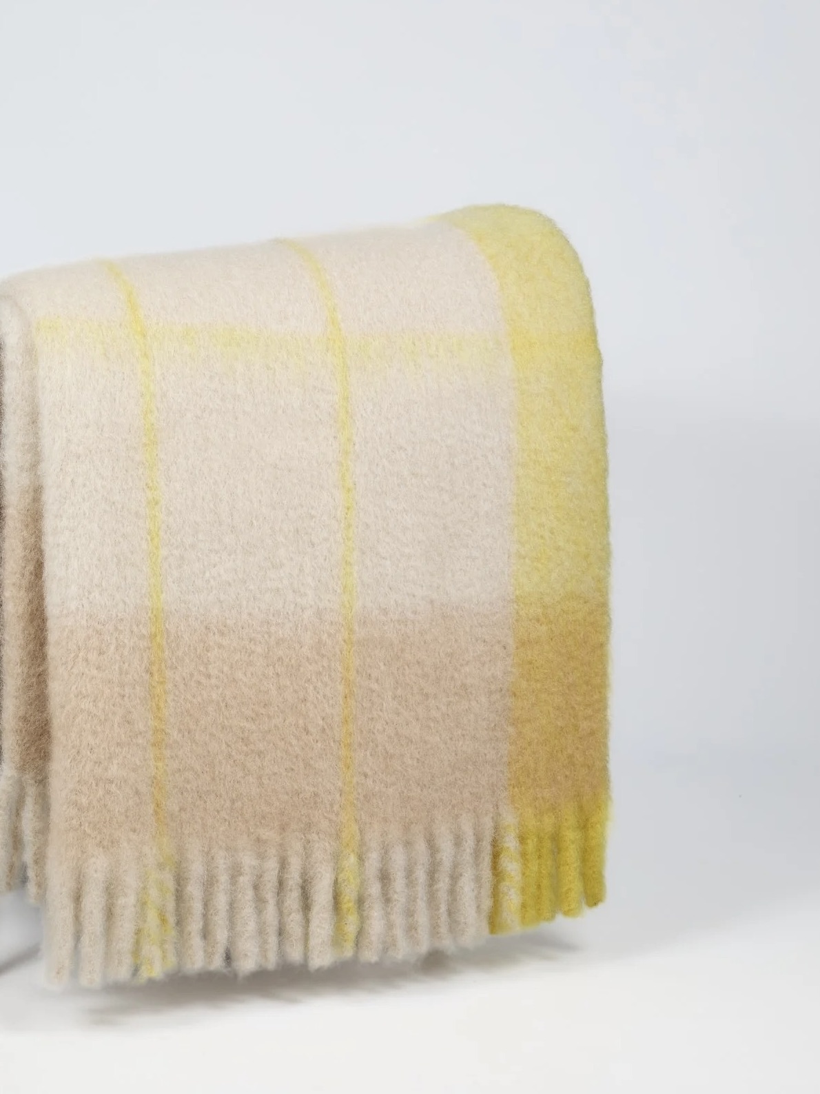 Manta mohair TW3 Mantita de lana cuadros, mohair