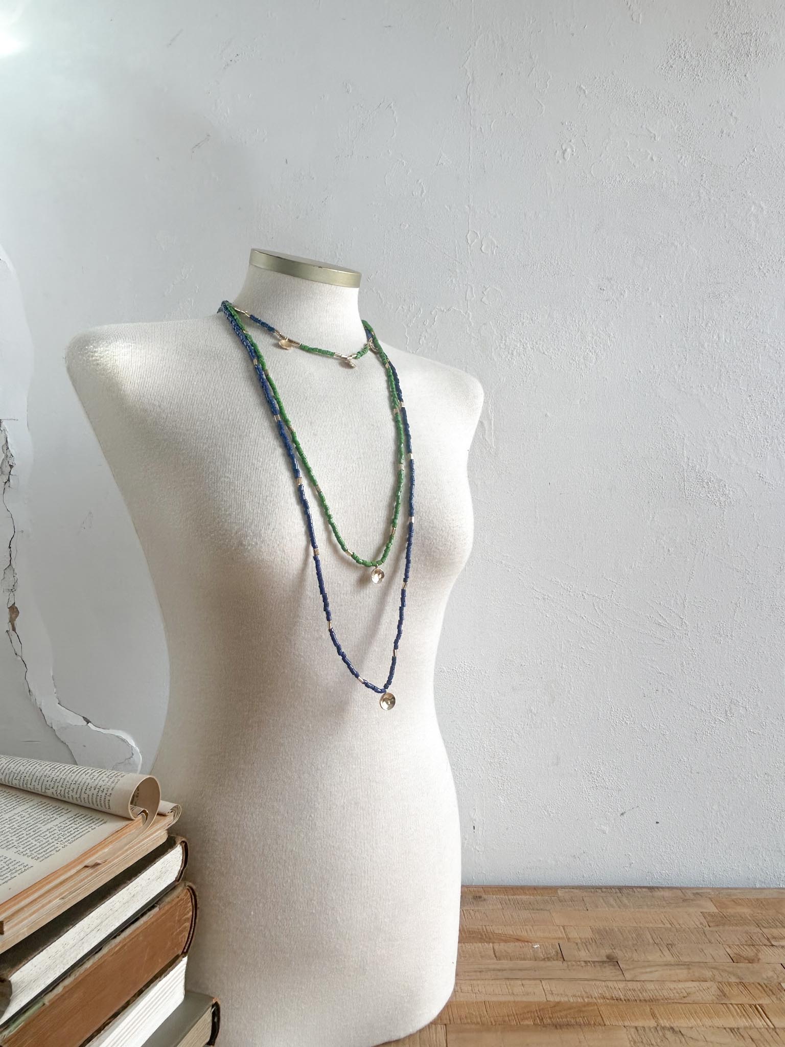 Collar verano azul y verde