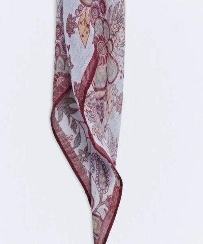 Pañuelo estampado de lino. Idea regalo