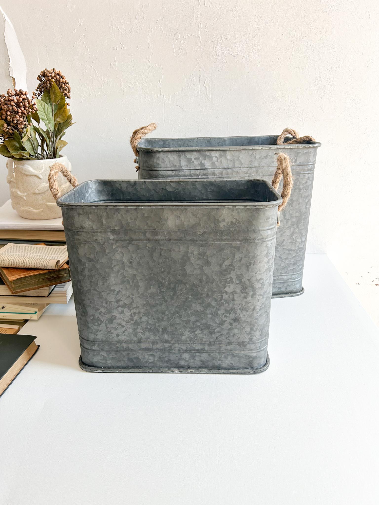 Cubos de zinc decoración
