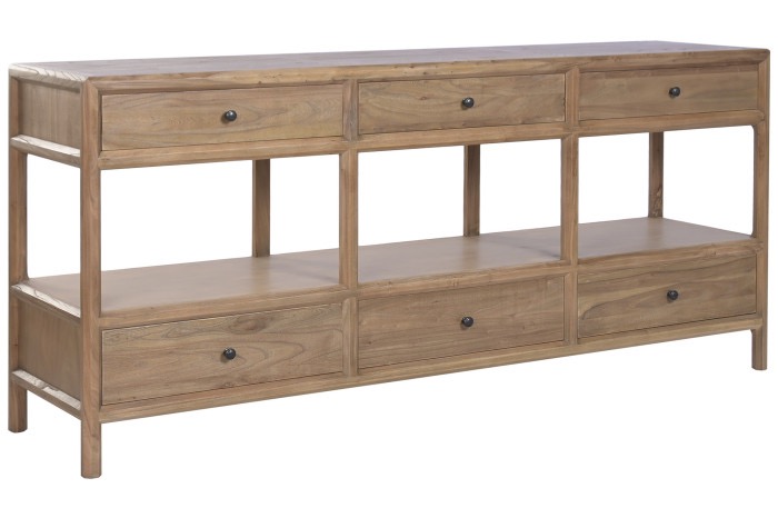 Mueble consola de 6 cajones